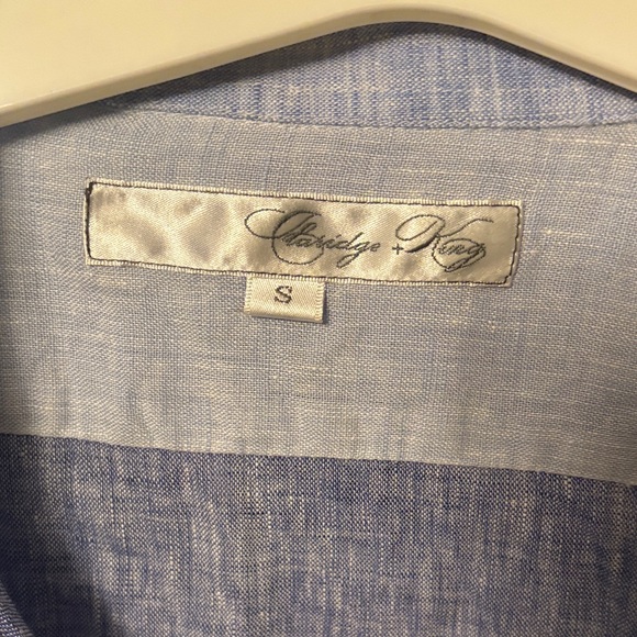 Claridge and King Blue Linen Midi Dress - Picture 2 of 6